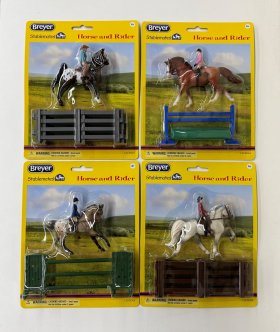 Horse and Rider - Western (Fence - Dark Gray) (breyer-6200)