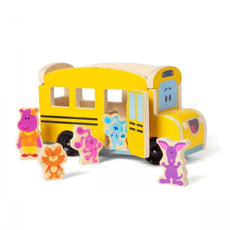 Blue\'s Clues & You! Wooden Pull-Back School Bus (MD-33011)
