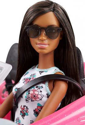 Barbie Pink Convertible with Brunette Doll (HBY30)