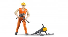 Contruction Worker with Acessories (BRUDER-60020)