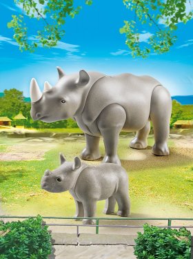 Rhino with Baby (PM-6638)