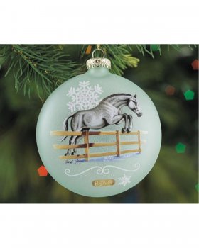 2016 Ponies Artist Signature Glass Ornament (700820)