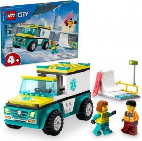 Emergency Ambulance and Snowboarder (lego-60403)
