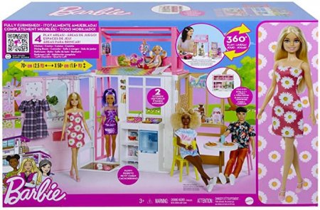 Barbie House with Blonde Doll (HCD48)
