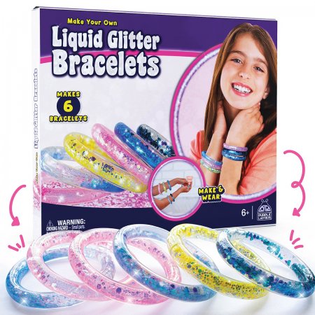 Make Your Own Glitter Bracelets DIY kids\' Craft Kit (PL-1337)