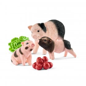 Miniature Pig Mother and Piglets (sch-42422)