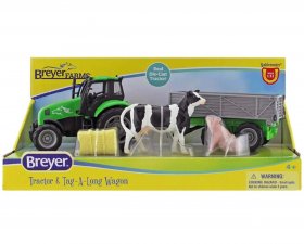 Breyer Farms Tractor and Tag-A-Long Wagon (breyer-59238)
