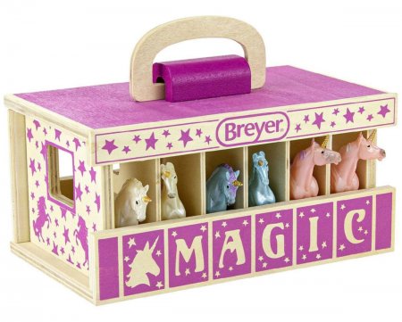 Unicorn Magic Wooden Stable Playset (breyer-59218)