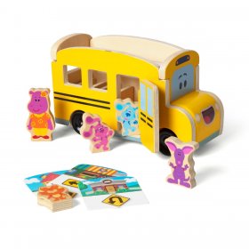 Blue's Clues & You! Wooden Pull-Back School Bus (MD-33011)