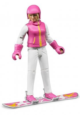 Snowboarder female with accesories (BRUDER-60420)