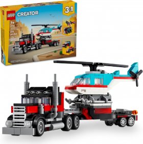 Flatbed Truck with Helicopter (lego-31146)