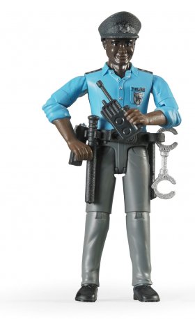 Police man, dark skin, accessories (BRUDER-60051)
