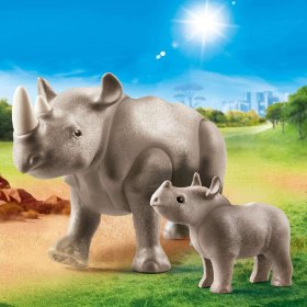 Rhino with Calf (PM-70357)