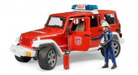 Jeep Rubicon fire vehicle with fireman (BRUDER-2528)