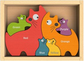 Cat Family Puzzle w/ Curriculum (I1502)