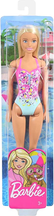 Barbie Doll, Blonde, Wearing Swimsuit (GHW37)